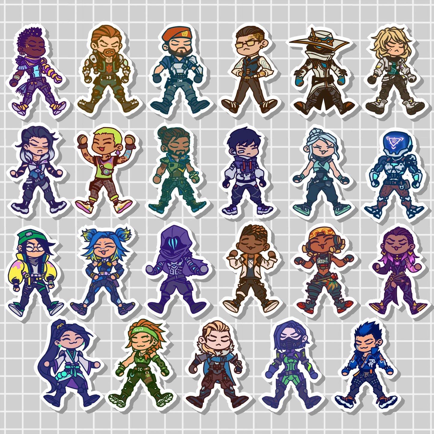 2.5" VALORANT BLOB STICKERS