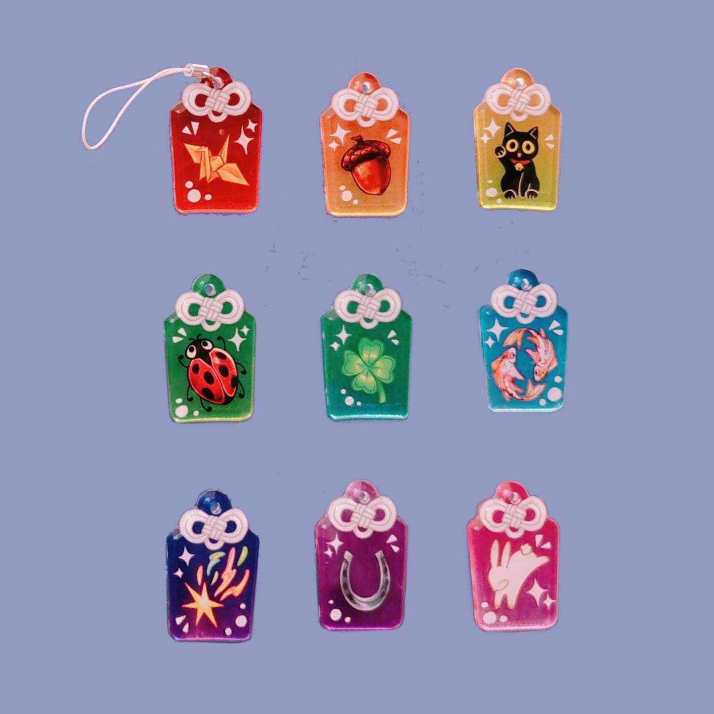 LUCKY CHARM ROUNDED ACRYLIC CHARMS