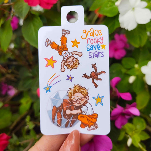 project hail mary grace mini sticker sheet