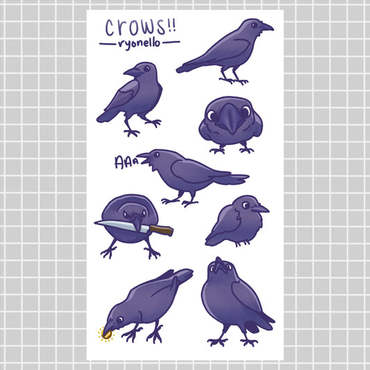 CROW STICKER SHEET