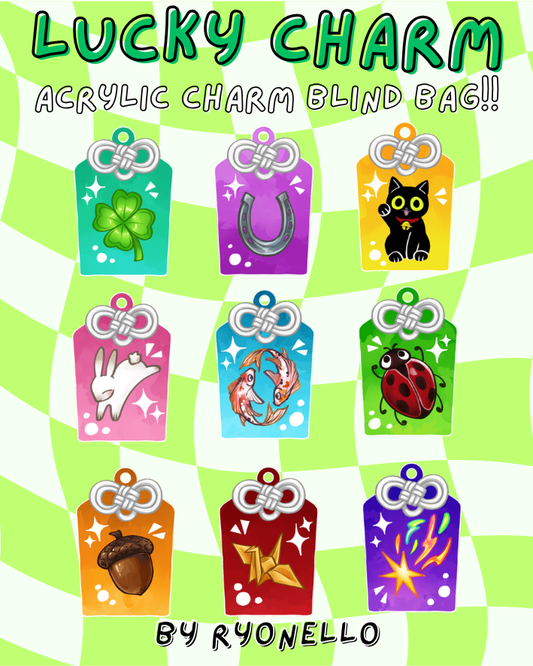 LUCKY CHARM ROUNDED ACRYLIC CHARMS