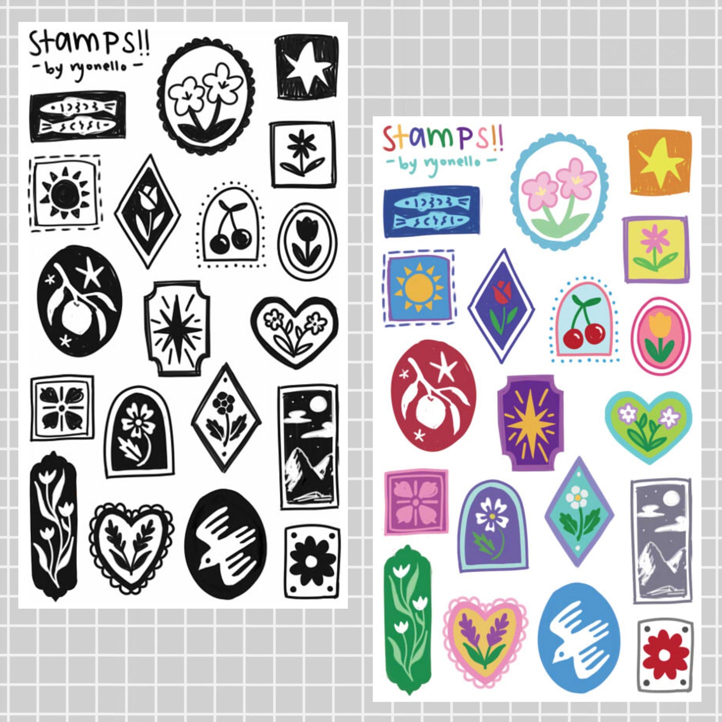 STAMPS STICKER SHEETS